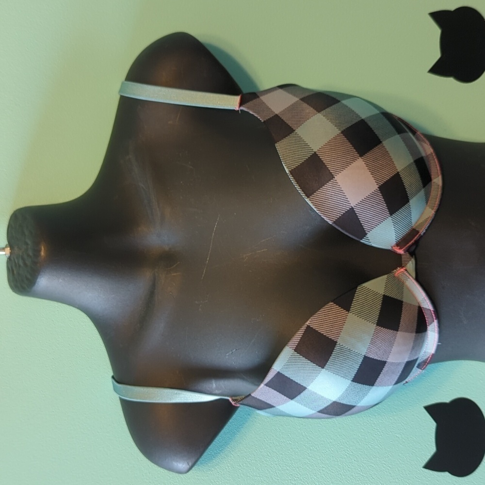 Victoria's Secret Push-up Bra Plaid 34D *